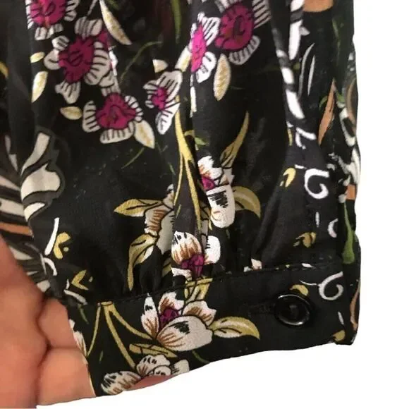 LUCCA Boho Black Floral Maxi Dress - Picture 9 of 15